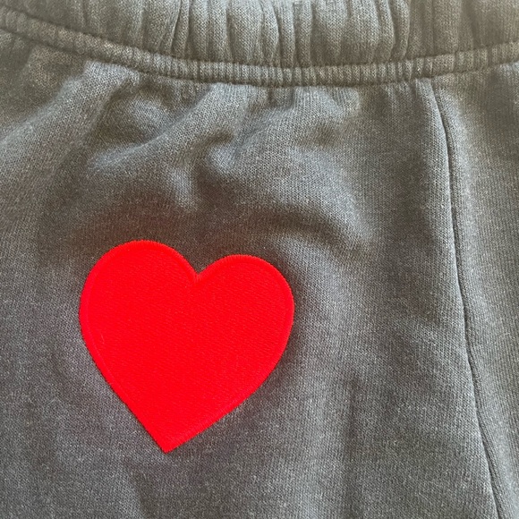 NWT Aviator Nation Heart Embroidery Sweatpants Small - Picture 4 of 4